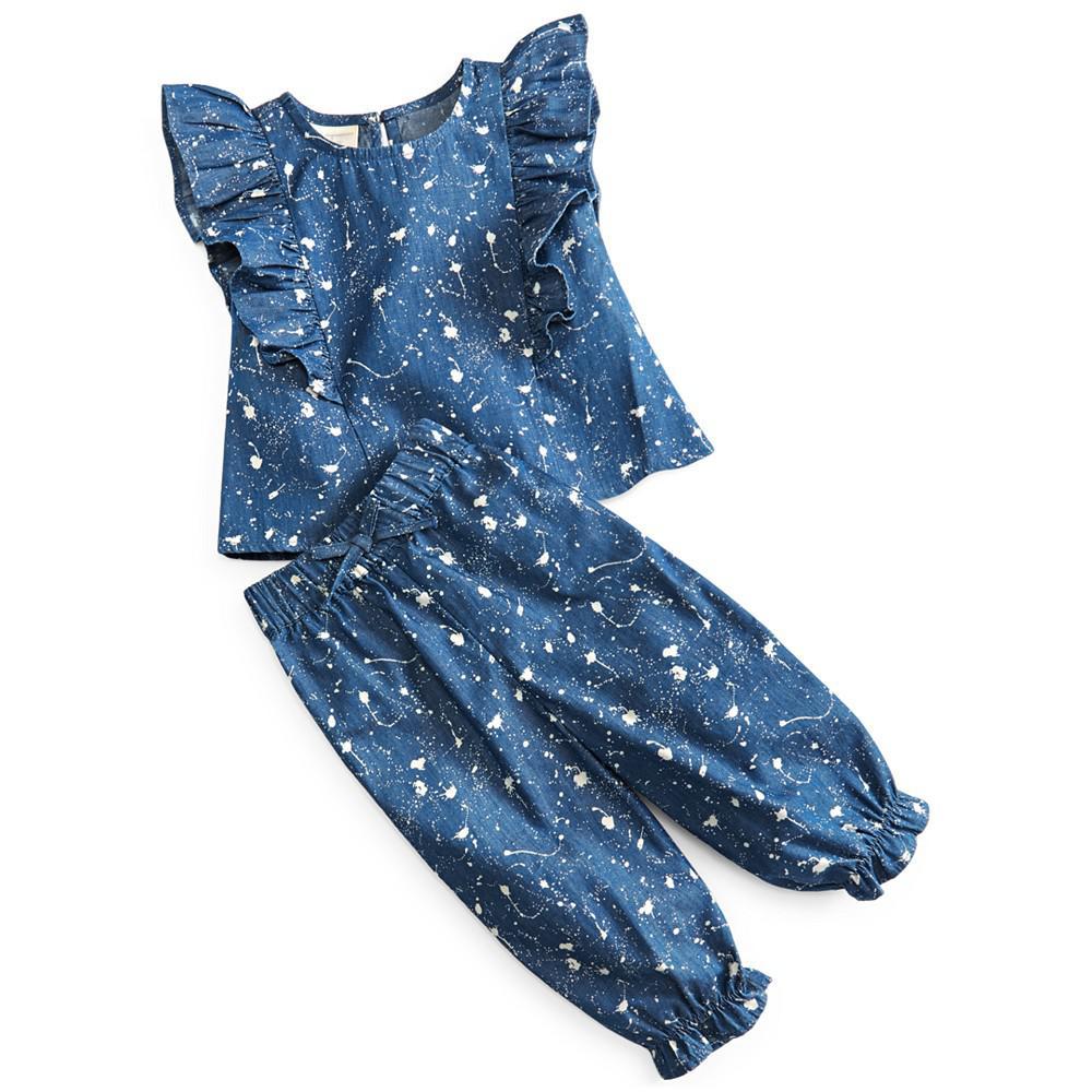 商品First Impressions|Baby Girls 2-Pc. Splatter-Print Top & Pants Set, Created for Macy's,价格¥114,第1张图片