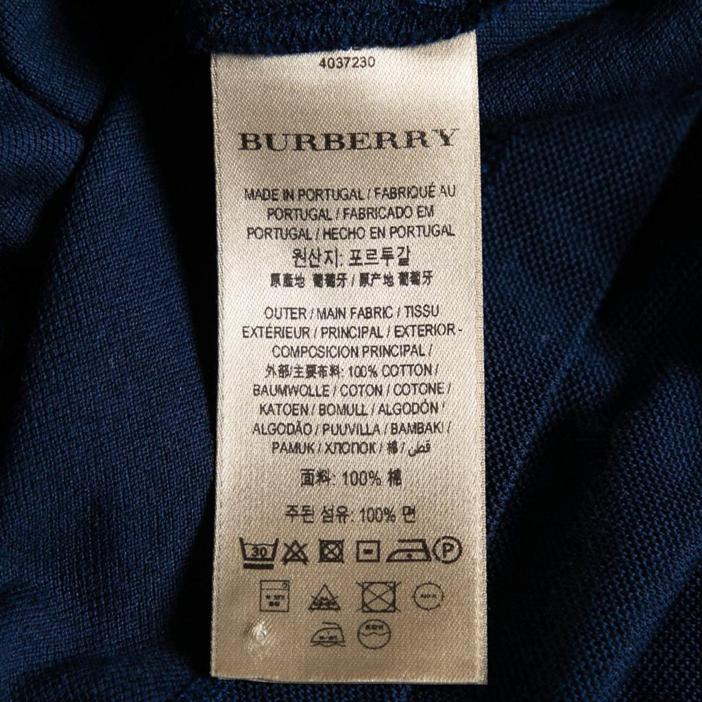 Burberry Navy Blue Short Sleeve Polo T-Shirt M商品第5张图片规格展示