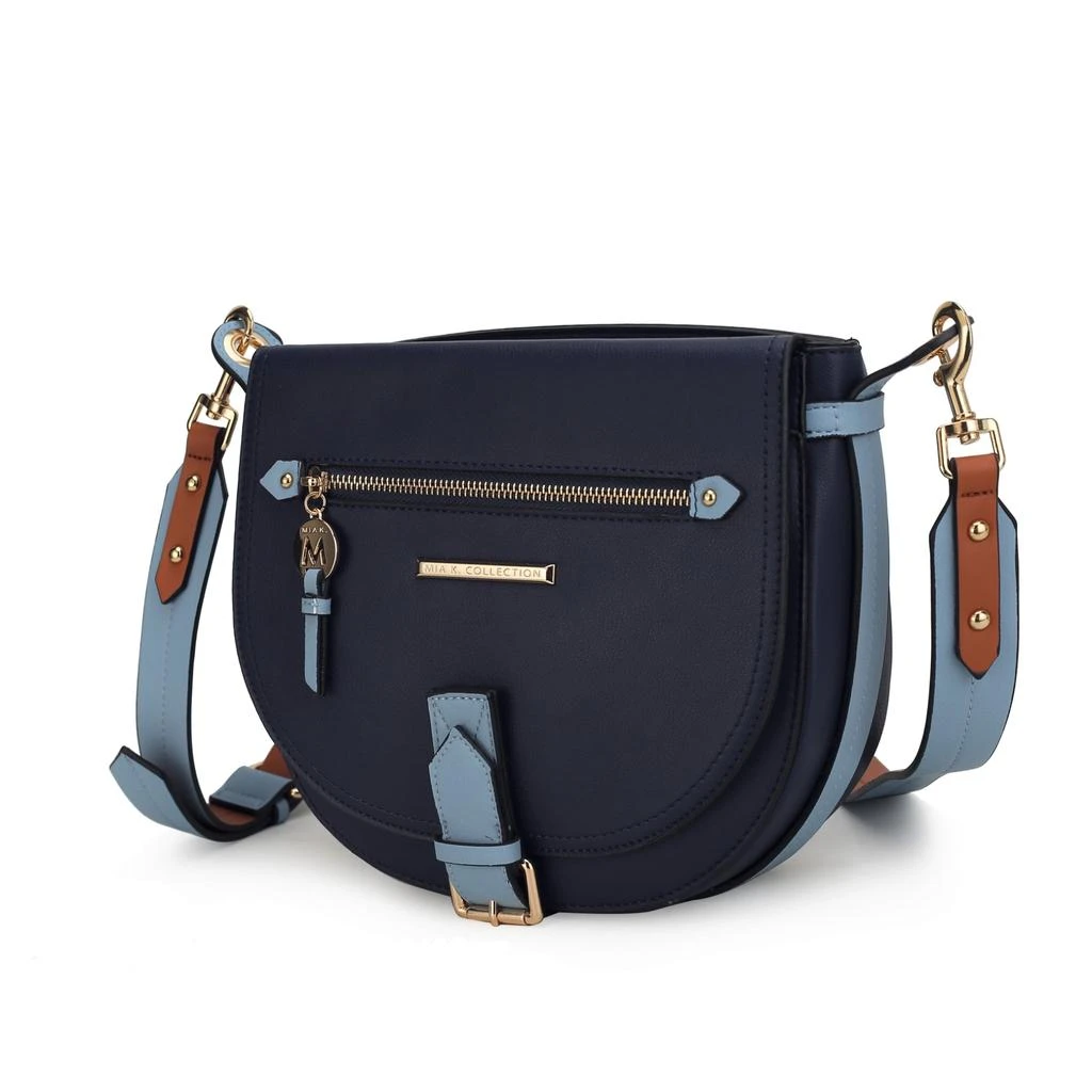 商品MKF|Drew Vegan Leather Color Block Women’s Shoulder Handbag,价格¥582,第1张图片