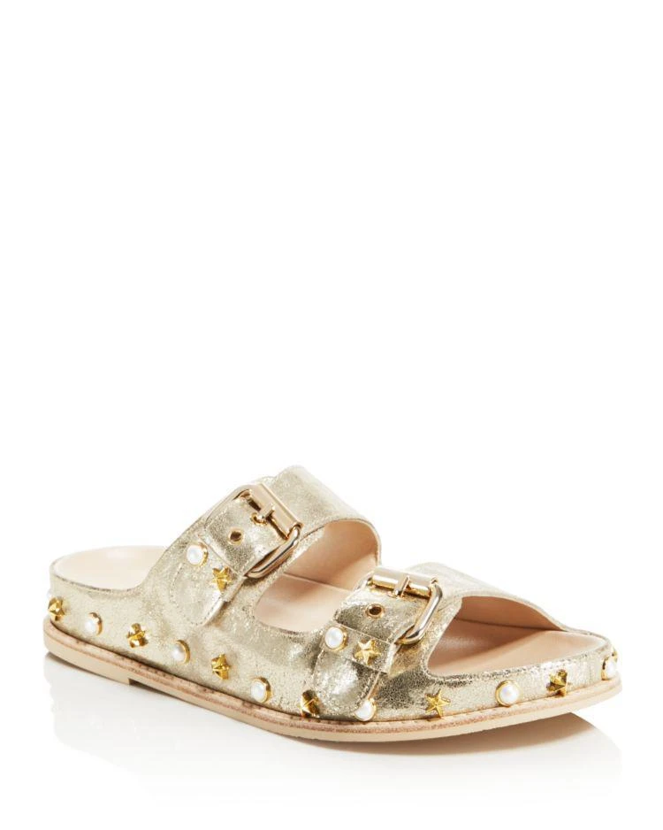 商品Stuart Weitzman|Women's Sandbar Embellished Leather Sandals,价格¥1602,第1张图片