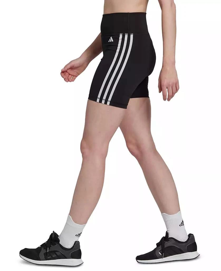 商品Adidas|Women's Training Essentials 3-Stripes High-Waisted Short Leggings,价格¥190,第4张图片详细描述