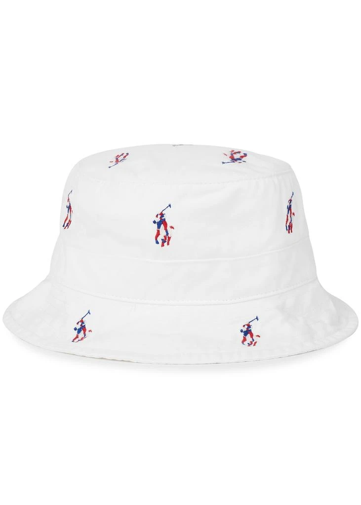商品Ralph Lauren|White logo-embroidered cotton bucket hat,价格¥307,第1张图片