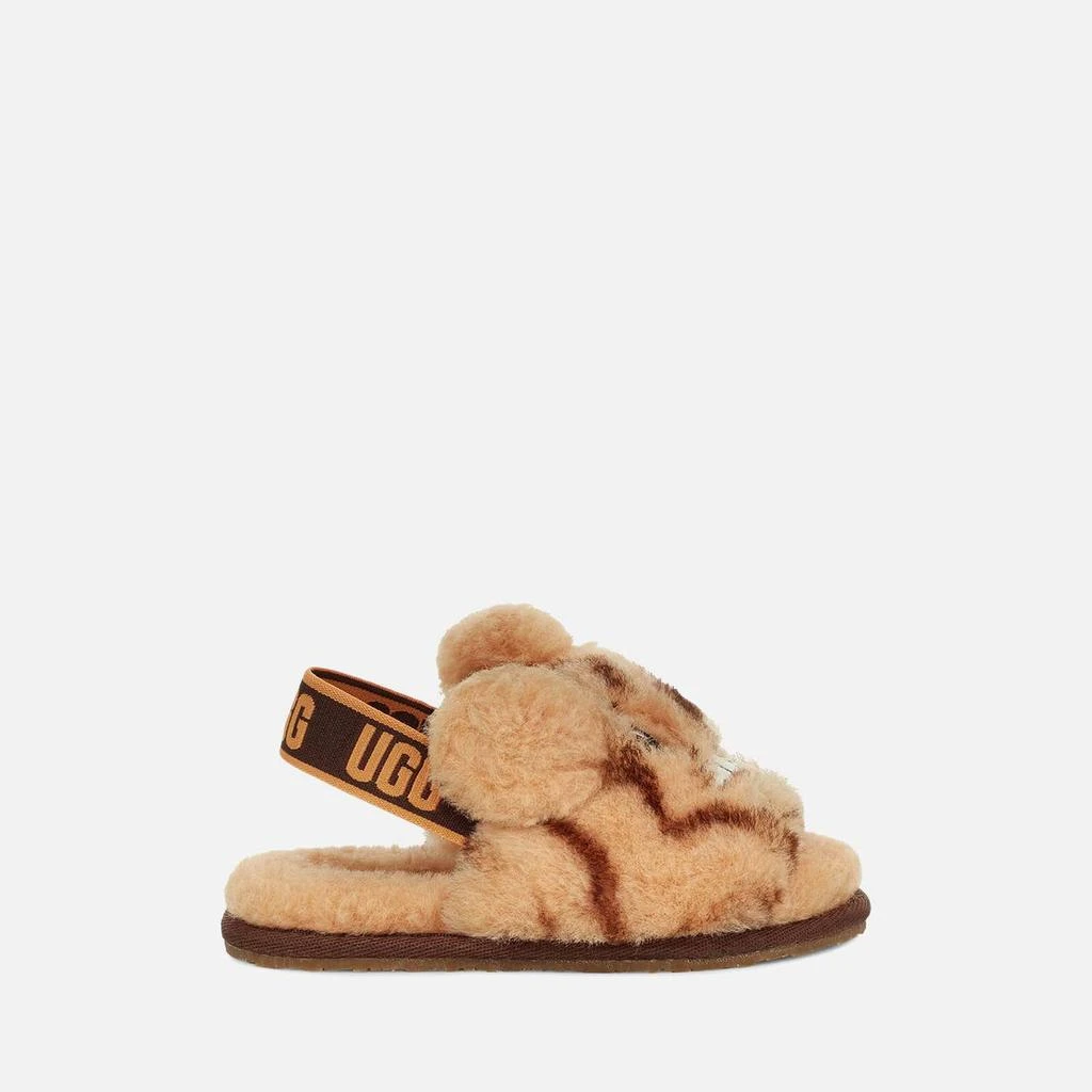 商品UGG|UGG TODDLERS' FLUFF YEAH SLIDE TIGER STUFFIE SLIPPERS - DAISY/DARK EARTH,价格¥236,第2张图片详细描述