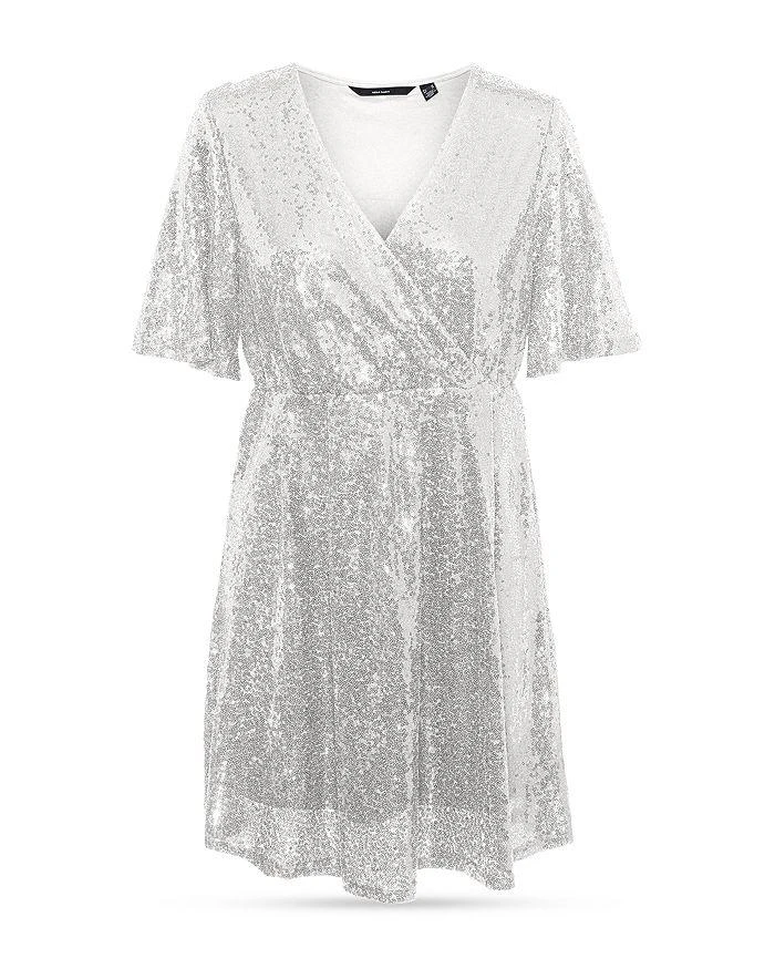 商品VERO MODA|Kaje Sequin Faux Wrap Mini Dress,价格¥169,第1张图片