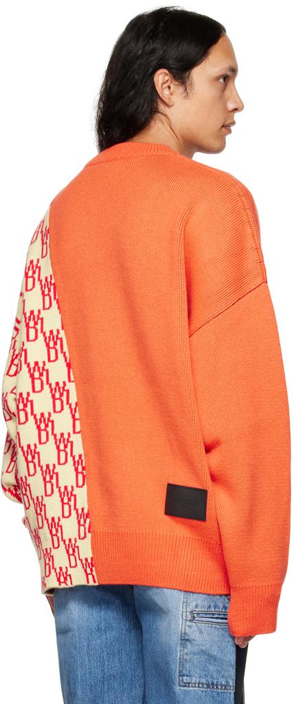 Orange Paneled Sweater商品第3张图片规格展示
