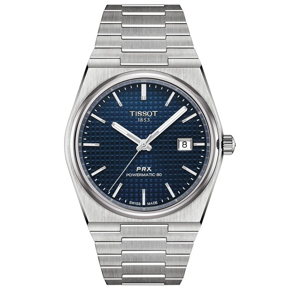 商品Tissot|Men's Swiss Automatic PRX Powermatic 80 Stainless Steel Bracelet Watch 40mm,价格¥5436,第1张图片