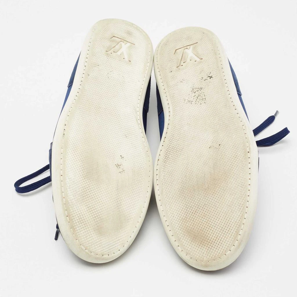 Louis Vuitton Blue Suede And Canvas Trainers Low Top Sneakers Size 44 商品