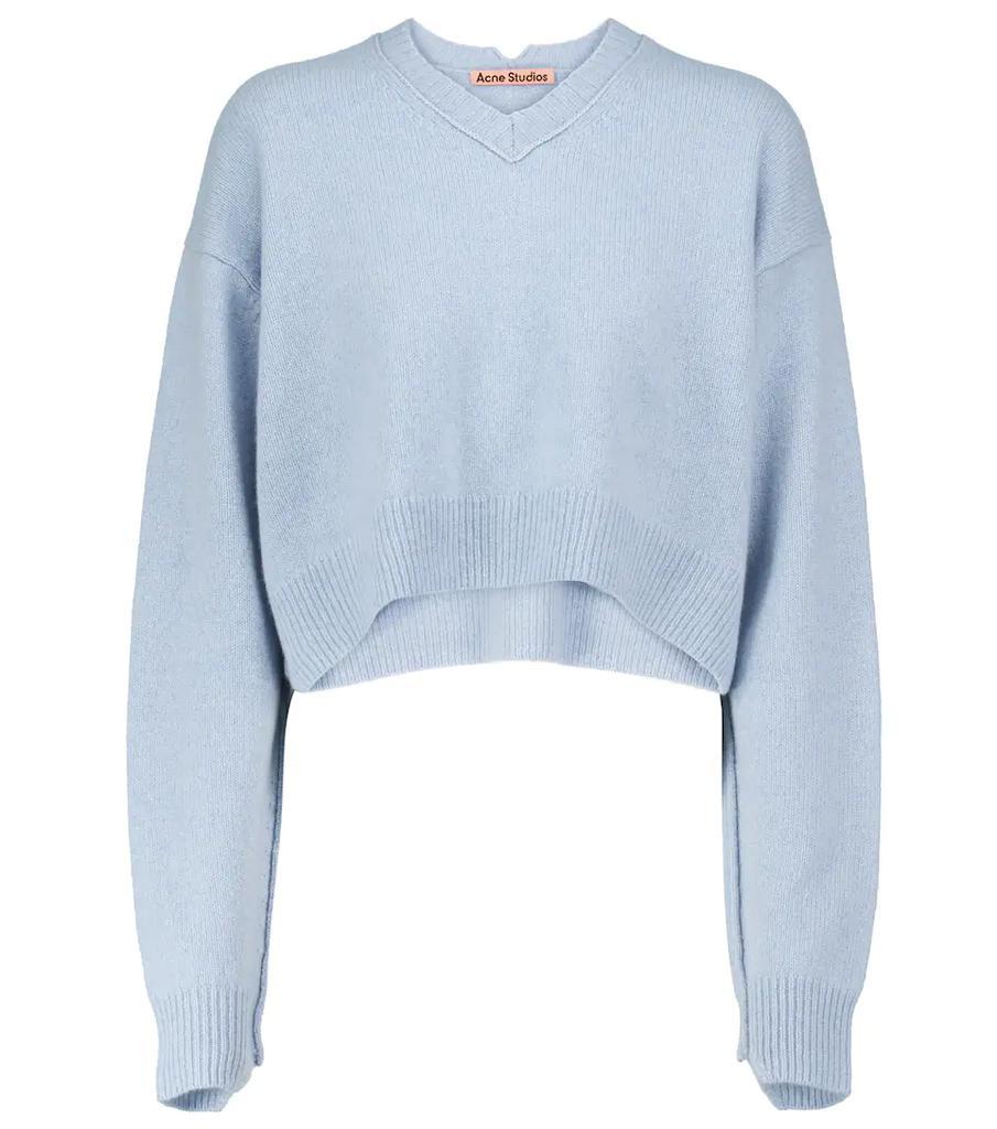 商品Acne Studios|Cashmere and wool cropped sweater,价格¥1822,第1张图片