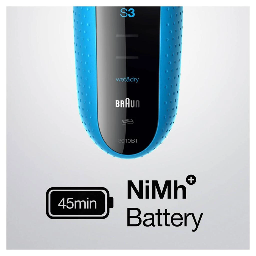 商品Braun|Braun Series 3 ProSkin 3010BT Electric Shaver, Blue,价格¥729,第5张图片详细描述