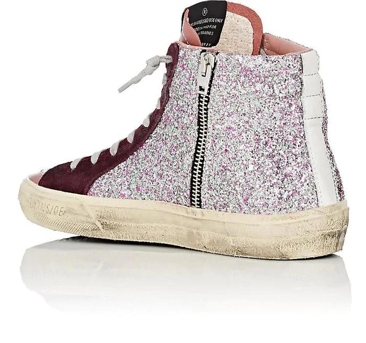 商品Golden Goose|Women's Slide Glitter & Leather Sneakers,价格¥1956,第3张图片详细描述