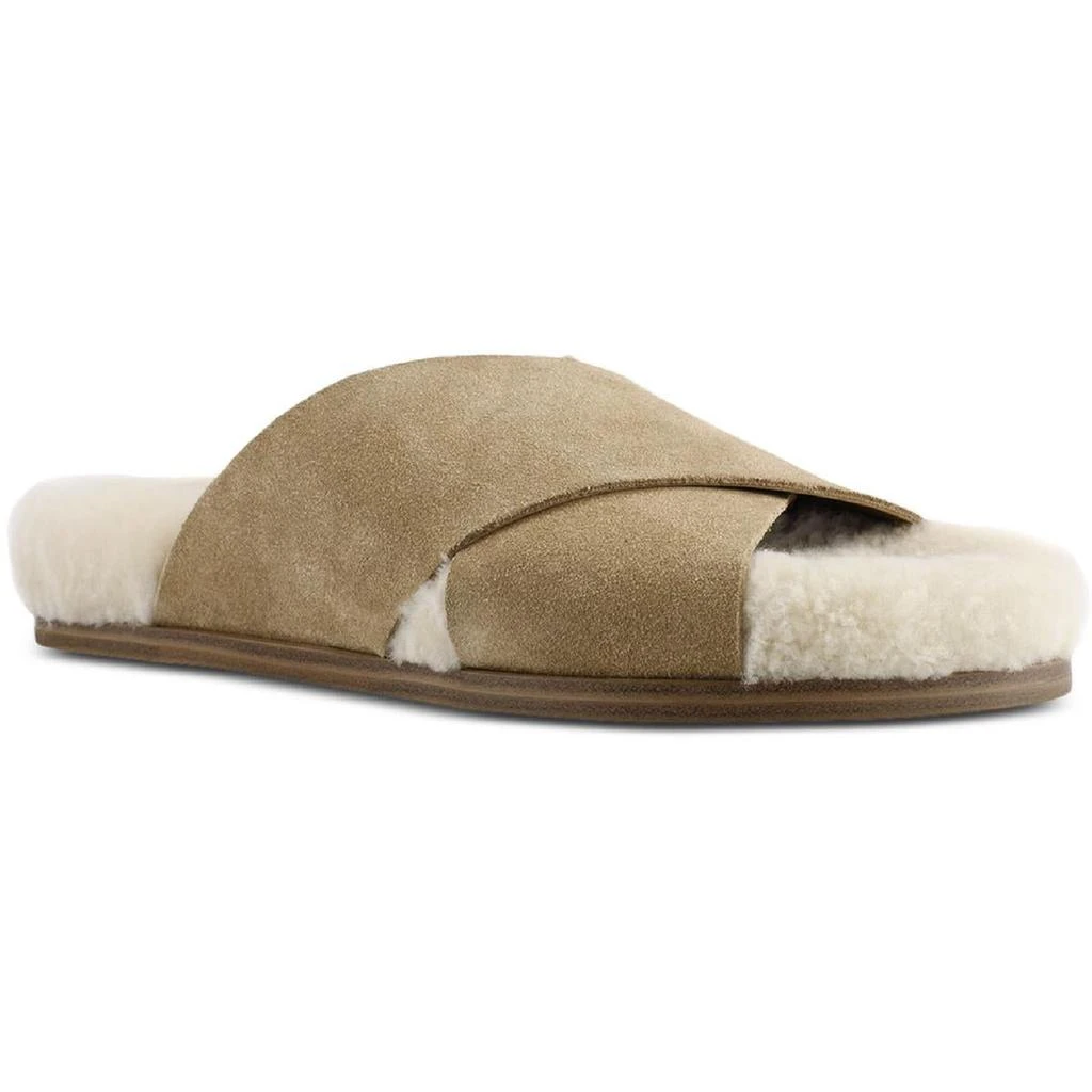 商品Marc Fisher|Marc Fisher LTD Womens Canna Shearling Leather Slide Slippers,价格¥223,第1张图片