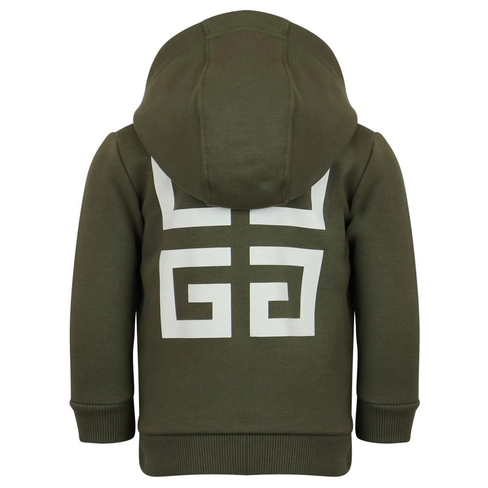 商品Givenchy|Khaki Baby Hooded Zip Up,价格¥743,第4张图片详细描述