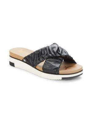 商品Sam Edelman|Aida Ruched Crossover Leather Sandals,价格¥162,第2张图片详细描述