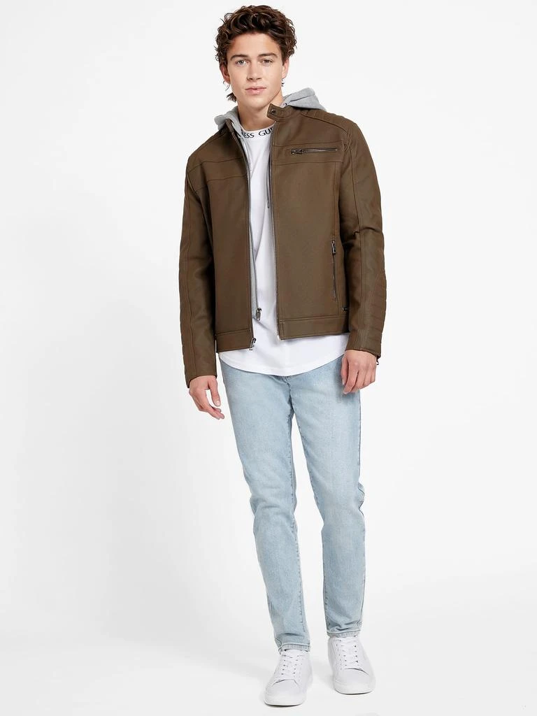 商品Guess Factory|Paxton Faux-Suede Moto Jacket,价格¥665,第2张图片详细描述