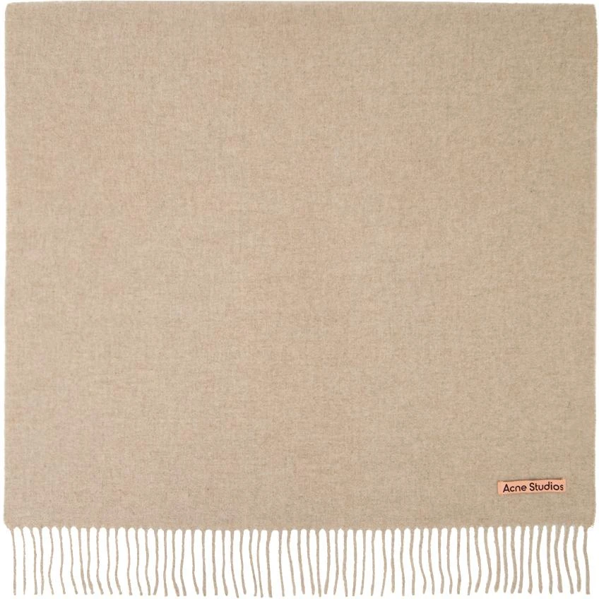 商品Acne Studios|Beige Oversized Fringe Scarf,价格¥1888,第1张图片