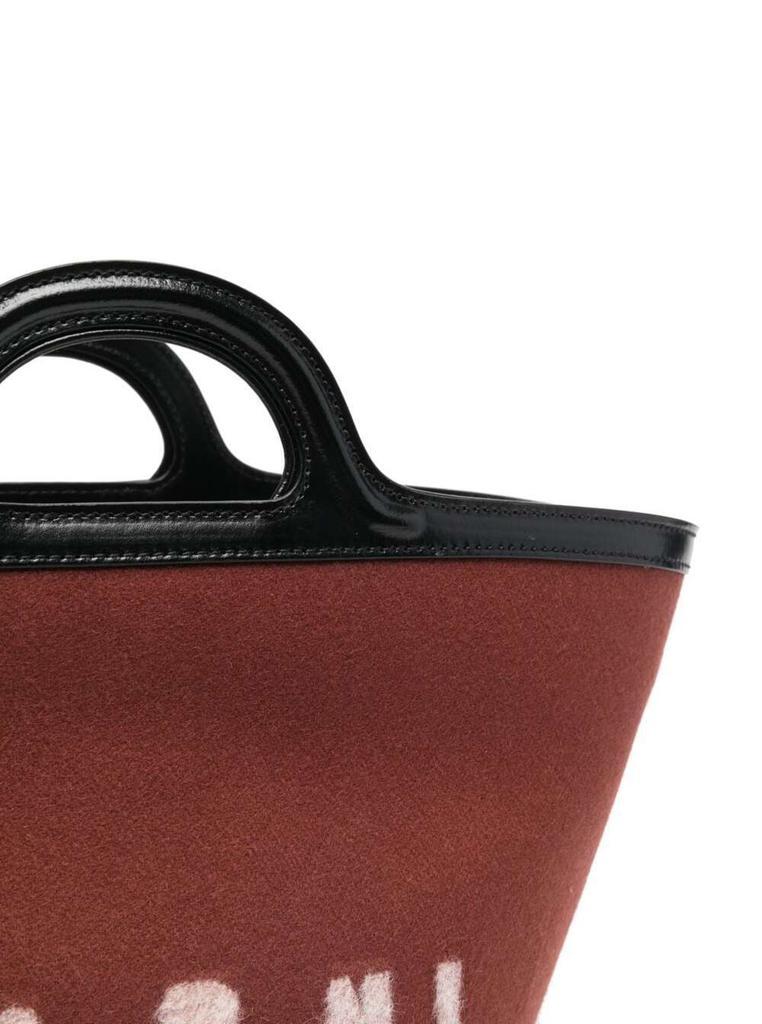 商品Marni|Tropicalia Wool and Leather Handbag with  Logo Marni Woman,价格¥5230,第5张图片详细描述