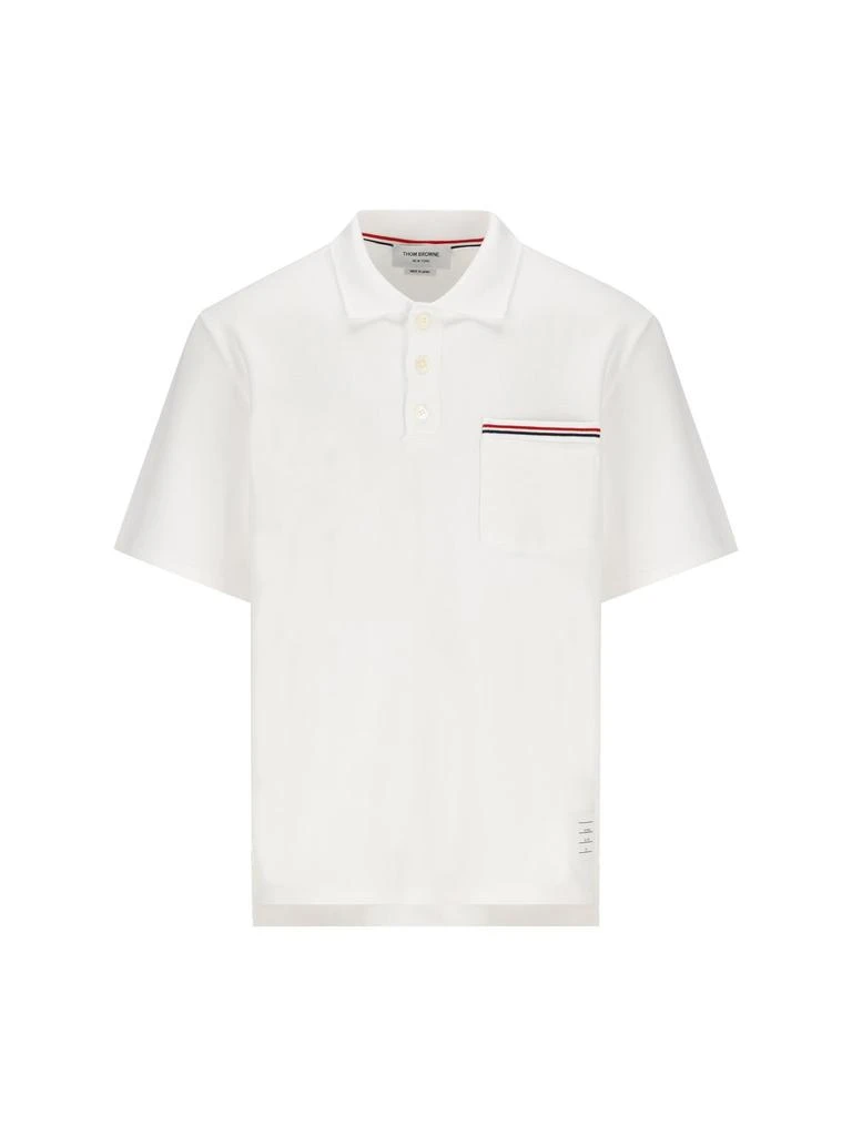 商品Thom Browne|Thom Browne RWB Pocket Trim Polo Shirt,价格¥2714,第1张图片