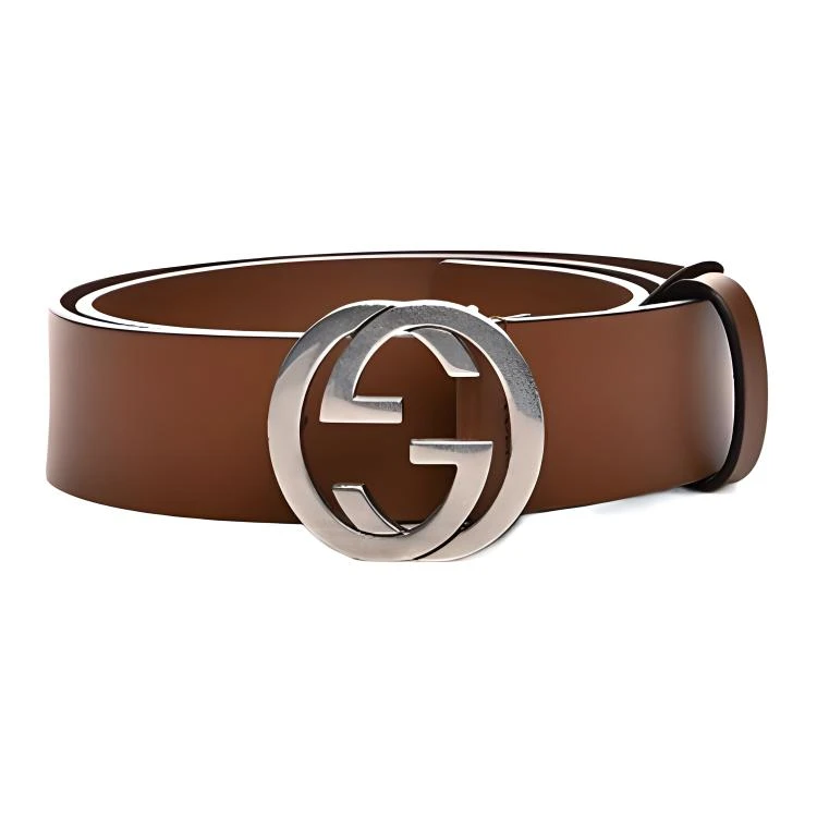 商品[国内直发] Gucci|古驰 徽标设计 做旧款 - 皮带 男款 棕色 -,价格¥1658,第1张图片