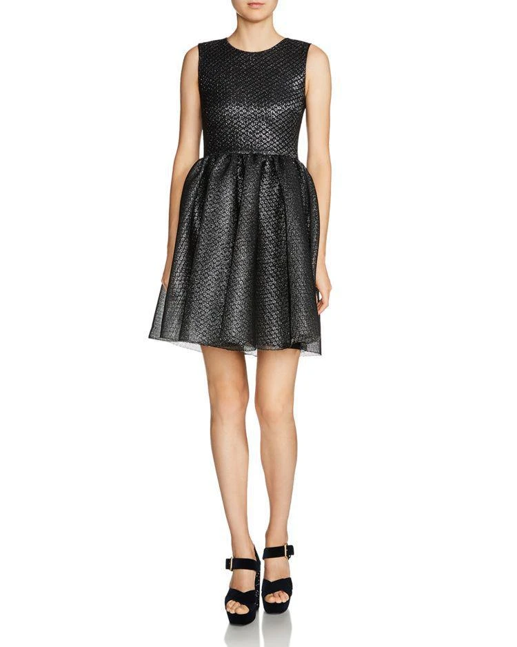 商品Maje|Rider Metallic Fit-and-Flare Mini Dress,价格¥1392,第1张图片