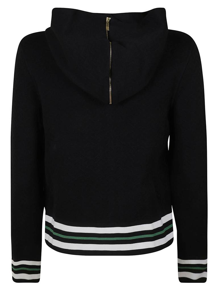 Thom Browne Cricket Stripe Rib Trim Varsity Zip Hoodie商品第2张图片规格展示