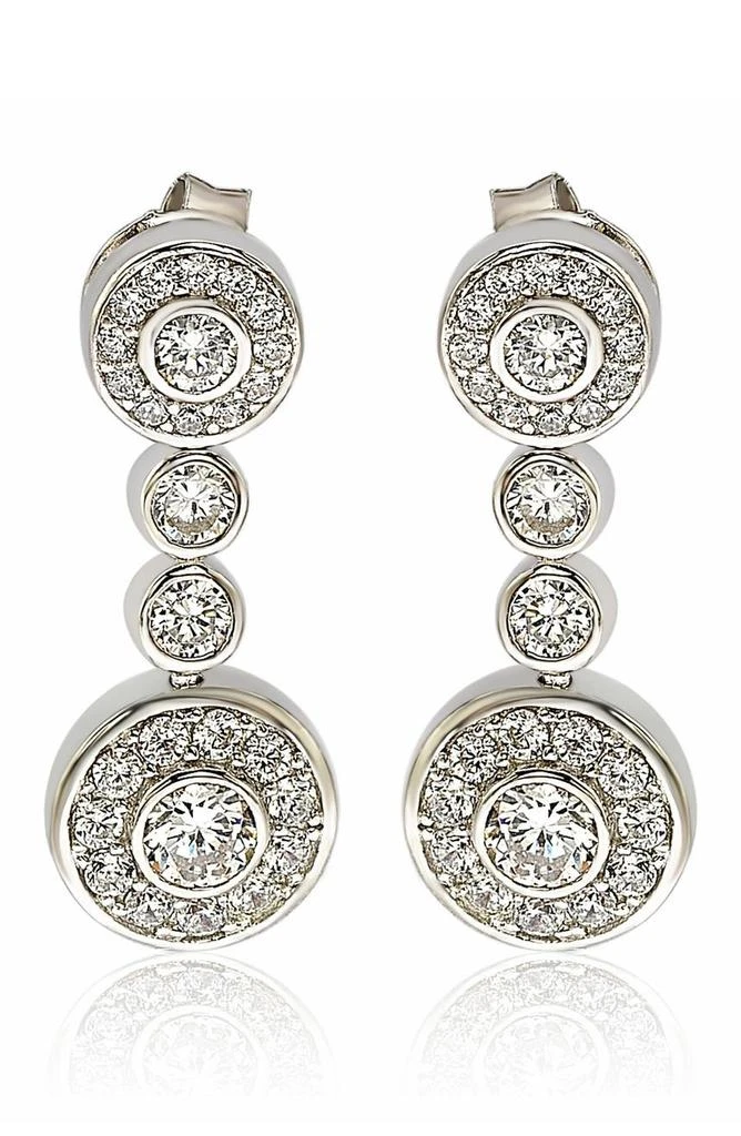 商品Suzy Levian|Sterling Silver CZ Graduating Circle Earrings,价格¥1076,第1张图片