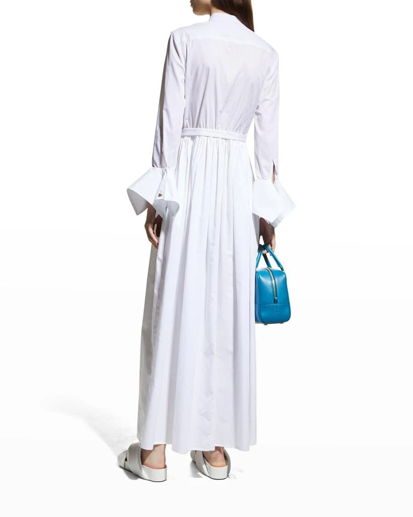 Ruffle-Cuff Belted Maxi Shirtdress 商品