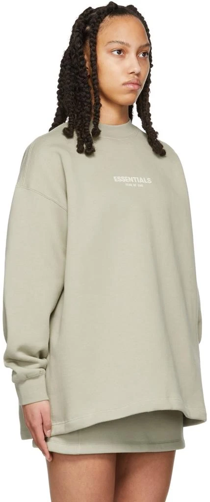 商品Essentials|Green Relaxed Crewneck Sweatshirt,价格¥236,第2张图片详细描述