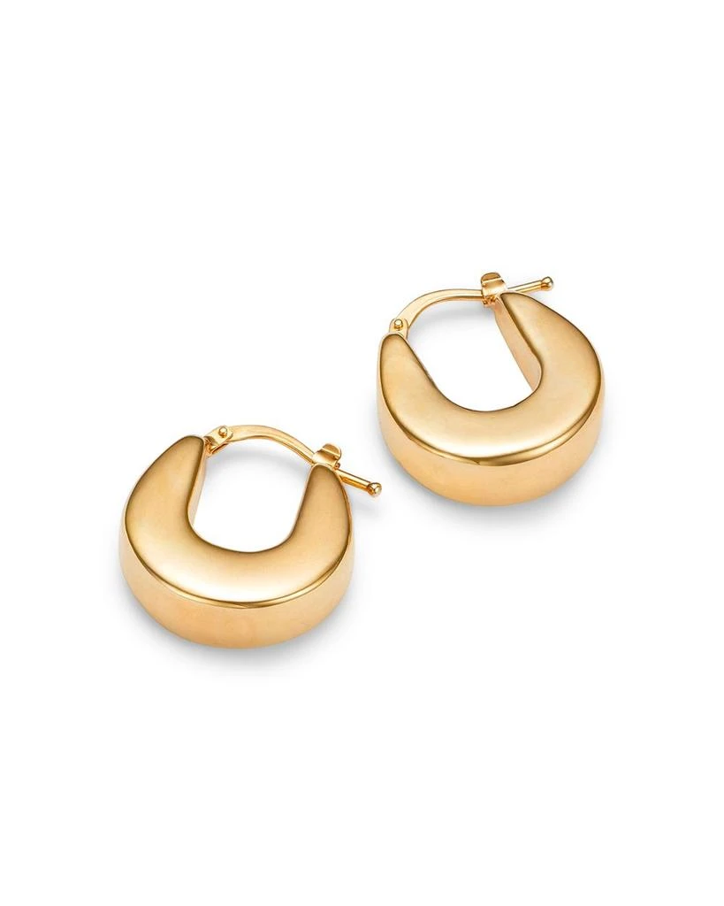 14K Yellow Gold Graduated Wide Hoop Earrings 商品