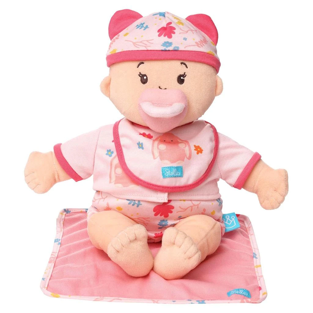 商品Manhattan Toy|Manhattan Toy Baby Stella Welcome Baby 6 Piece Bringing Home Baby Doll Set with Hat, Bib, Onesie, Cardigan, Magnetic Pacifier and Blanket,价格¥199,第3张图片详细描述