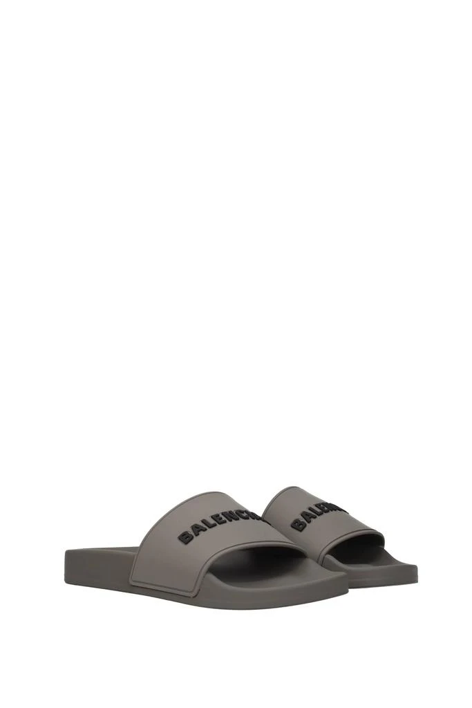商品Balenciaga|Slippers and clogs Rubber Gray Black,价格¥2084,第2张图片详细描述