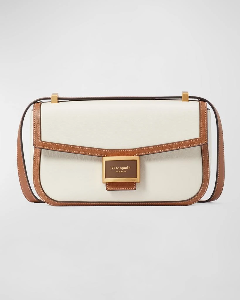 商品Kate Spade|bicolor flap leather shoulder bag,价格¥2925,第1张图片
