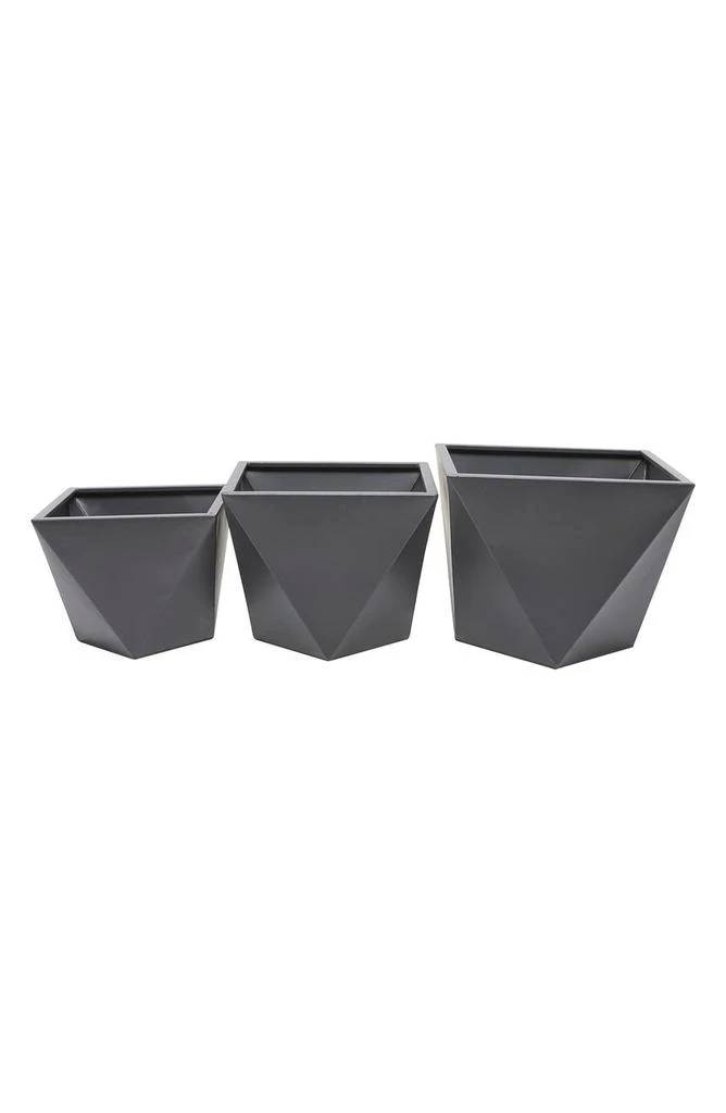 商品VIVIAN LUNE HOME|Gray Metal Modern Planter - Set of 3,价格¥1337,第3张图片详细描述