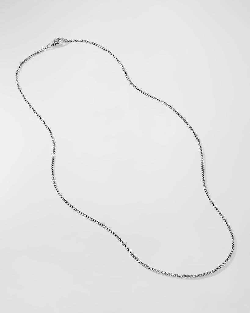 商品David Yurman|1.7mm Men's Box Chain Necklace in Silver,价格¥1376,第4张图片详细描述