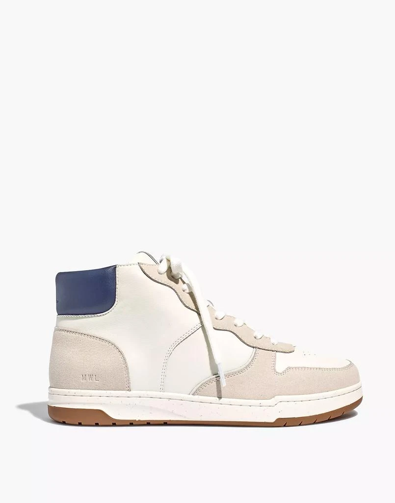 商品Madewell|Court High-Top Sneakers in All White,价格¥555,第1张图片