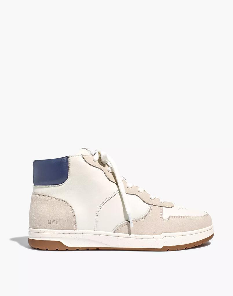 商品Madewell|Court High-Top Sneakers in All White,价格¥556,第3张图片详细描述