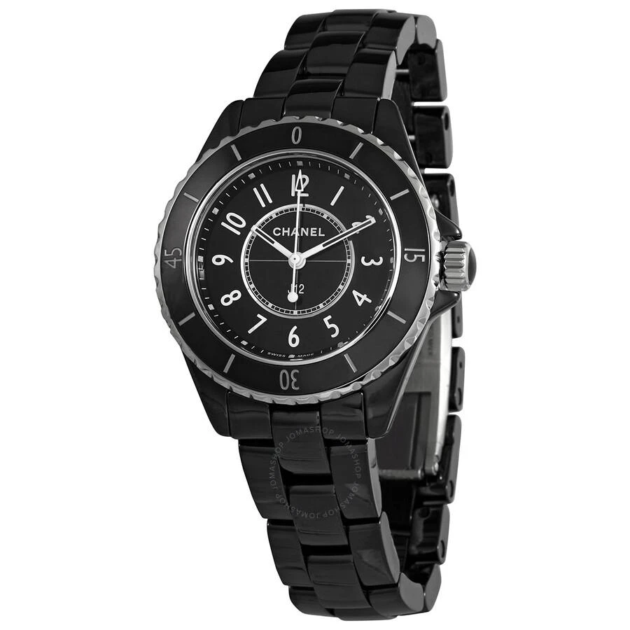 商品Chanel|J12 Quartz Black Dial Ladies Watch H5695,价格¥32130,第1张图片