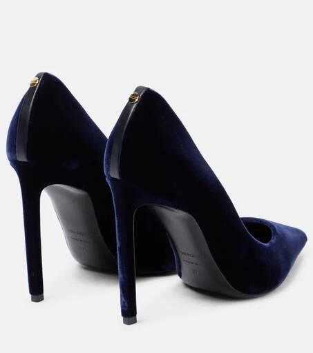 商品Tom Ford|T Screw velvet pumps,价格¥7039,第3张图片详细描述