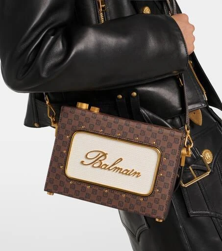 商品Balmain|Radio faux leather shoulder bag,价格¥11239,第2张图片详细描述