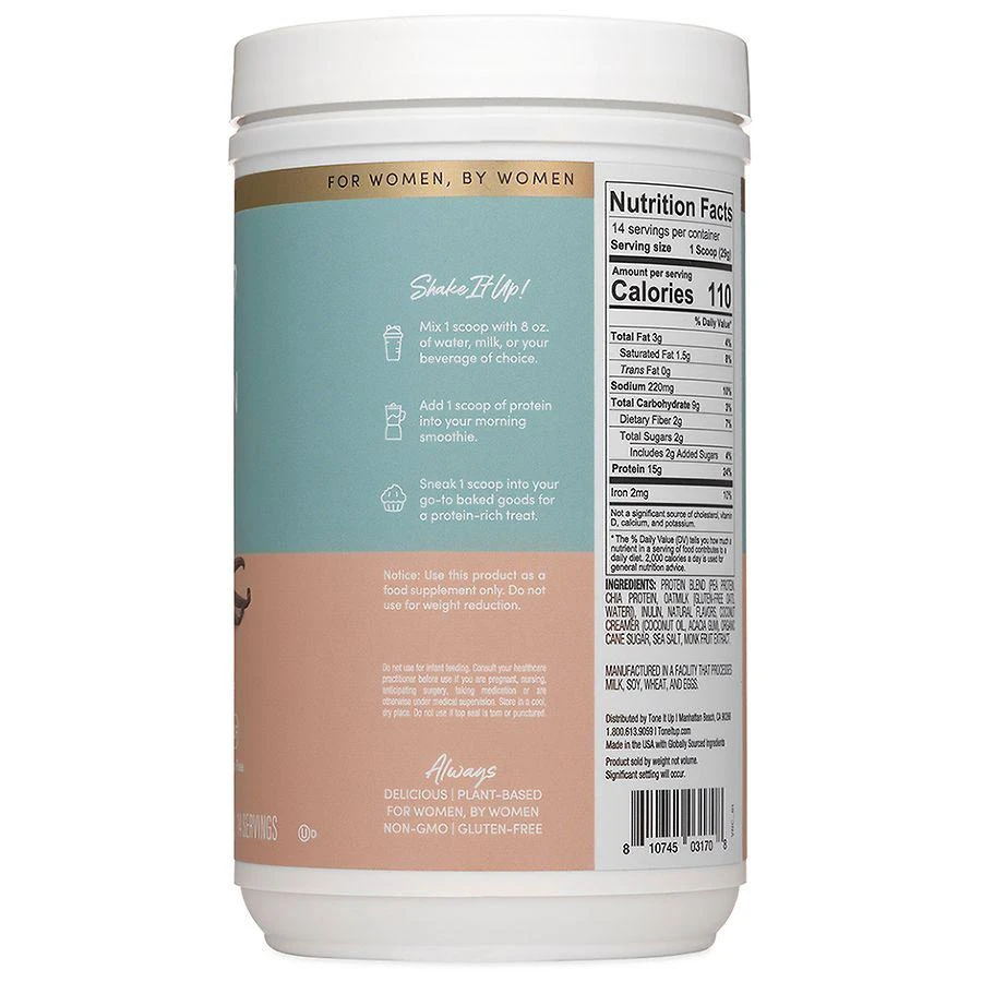 商品Tone It Up|Plant-Based Protein Powder Vanilla,价格¥186,第3张图片详细描述
