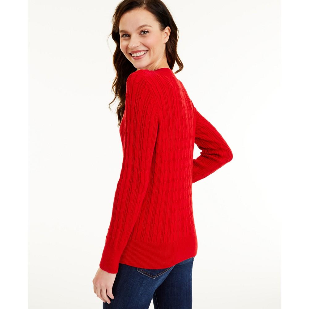 Petite Cable-Knit Sweater, Created for Macy's商品第3张图片规格展示