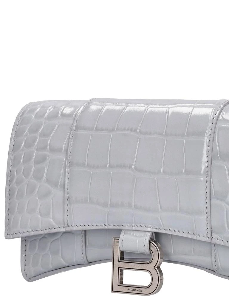 商品Balenciaga|Hourglass Embossed Leather Chain Wallet,价格¥13416,第4张图片详细描述