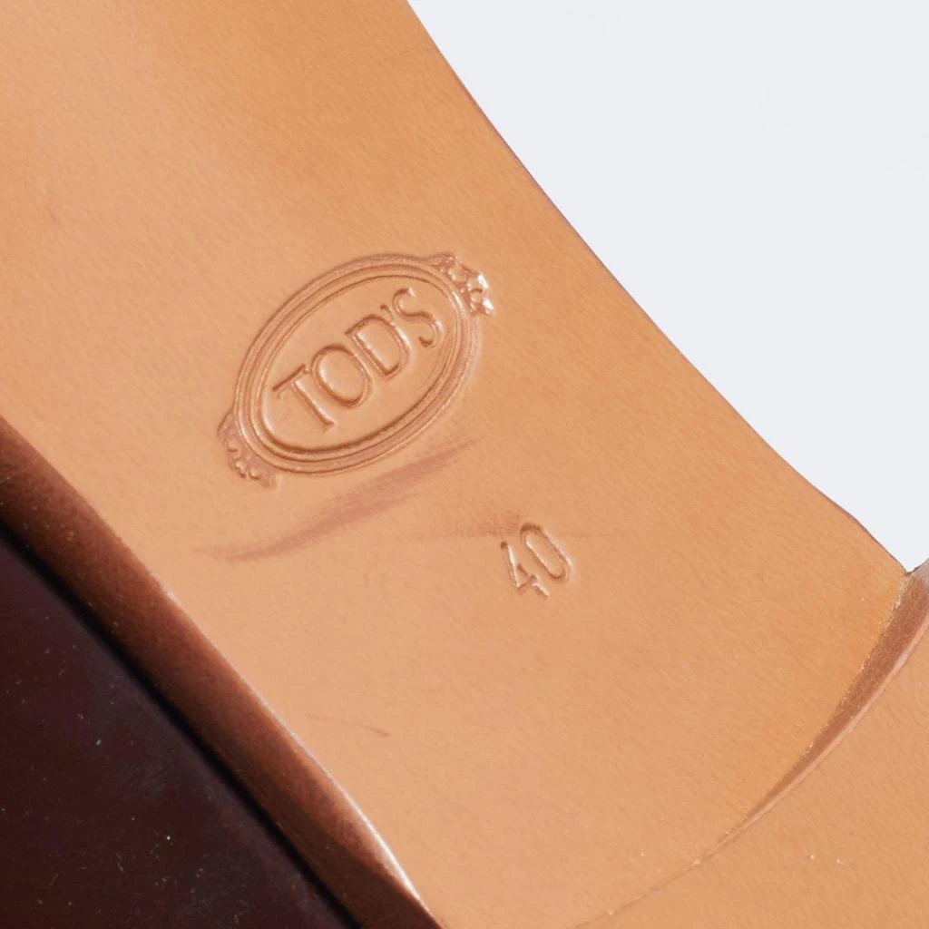 Tod's Two Tone Leather Double T Slip On Loafers Size 40 商品