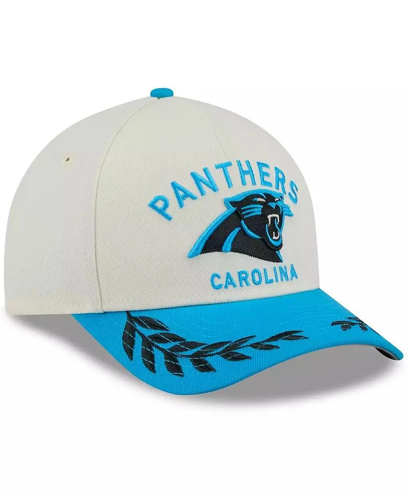 商品New Era|Men's Cream/Blue Carolina Panthers 2025 NFL Draft 9FORTY A-Frame M-Crown Adjustable Hat,价格¥268,第3张图片详细描述