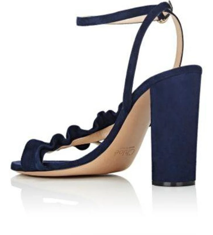 商品Chloé|Asymmetric Ruffle-Strap Sandals,价格¥2299,第3张图片详细描述