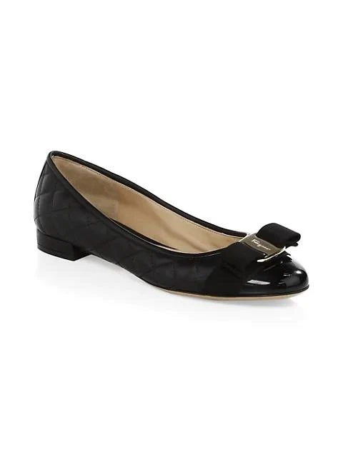 商品Salvatore Ferragamo|Varina Quilted Leather Ballet Flats,价格¥4430,第2张图片详细描述
