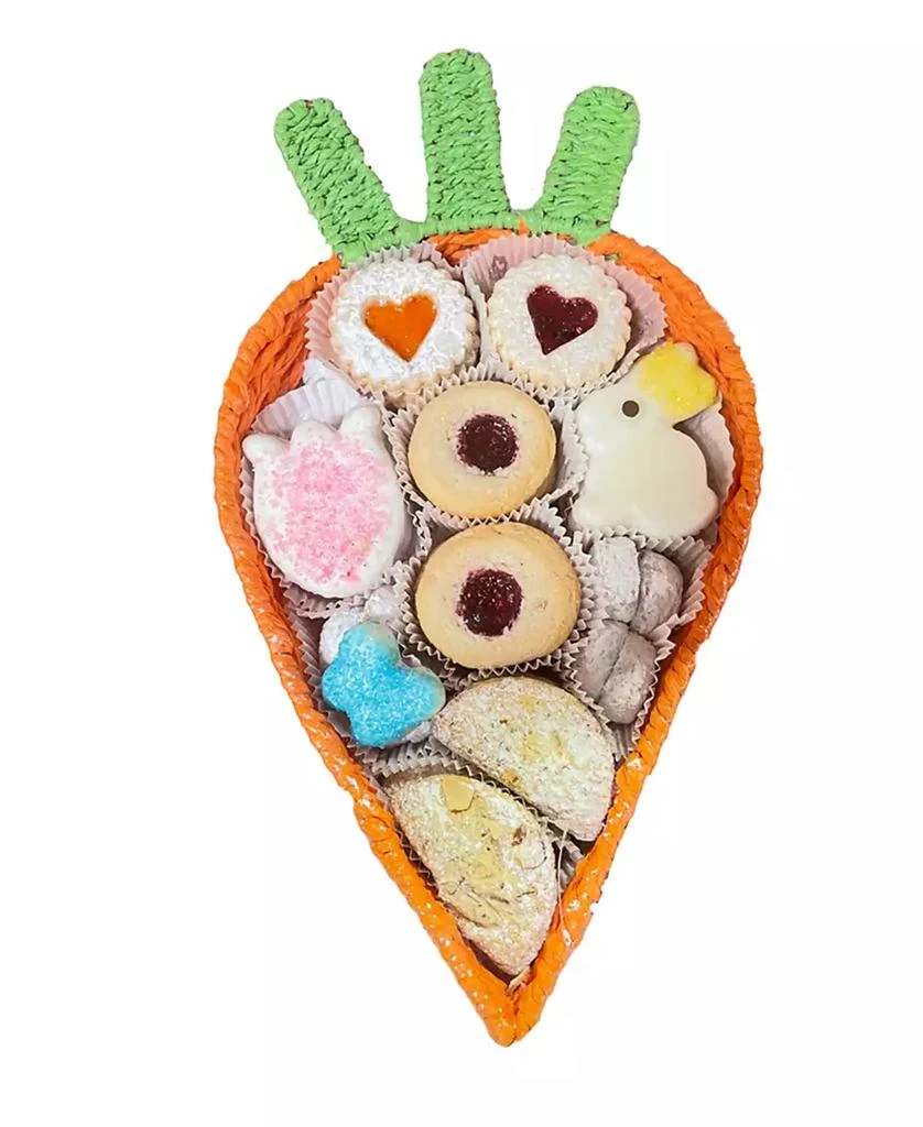 商品Cookies Con Amore|24 Oz Carrot Shaped Handmade Assorted Cookie Gift Basket,价格¥262,第1张图片