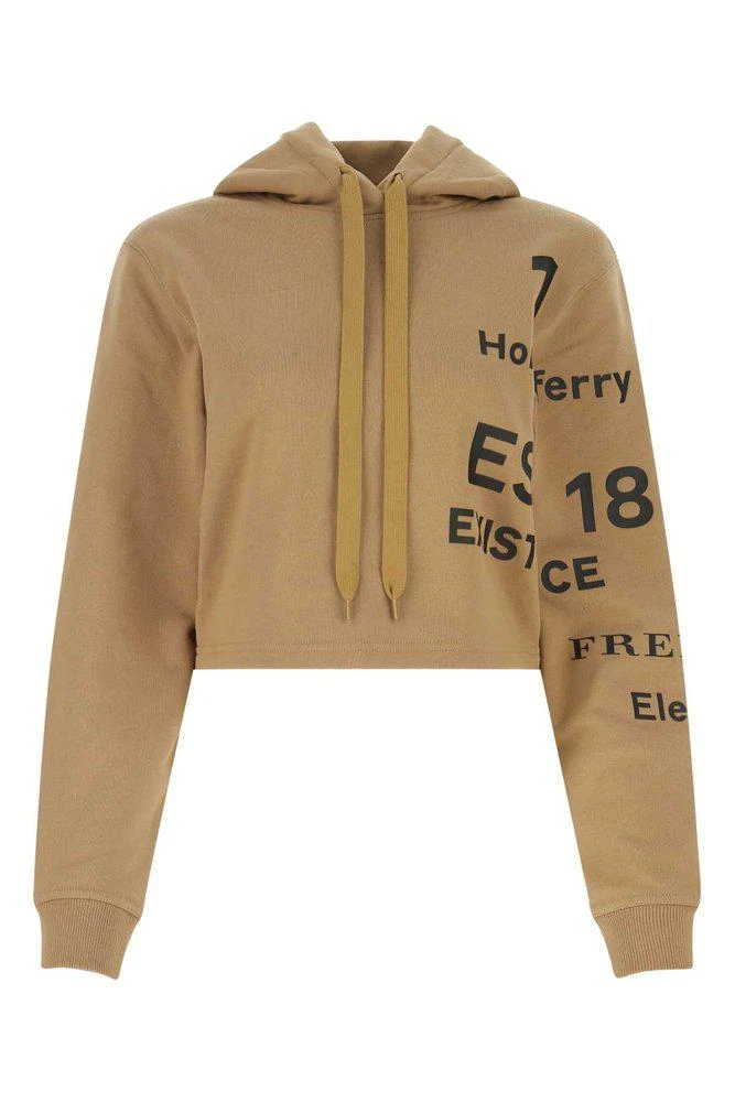 商品Burberry|Burberry Logo Printed Drawstring Hoodie,价格¥4279,第1张图片