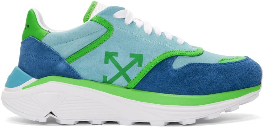 商品Off-White|Blue & Green Jogger Sneakers,价格¥3006,第1张图片