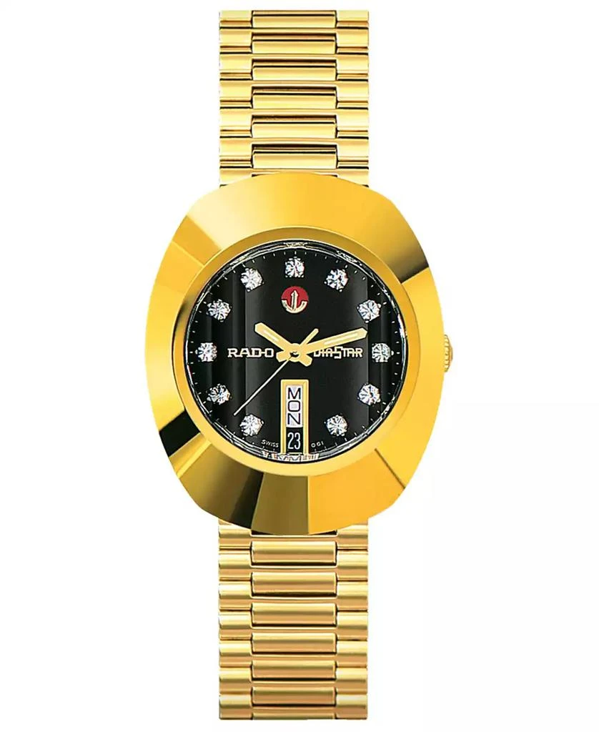 商品Rado|Watch, Men's Swiss Automatic Original Gold-PVD Stainless Steel Bracelet 35mm R12413613,价格¥9407,第1张图片