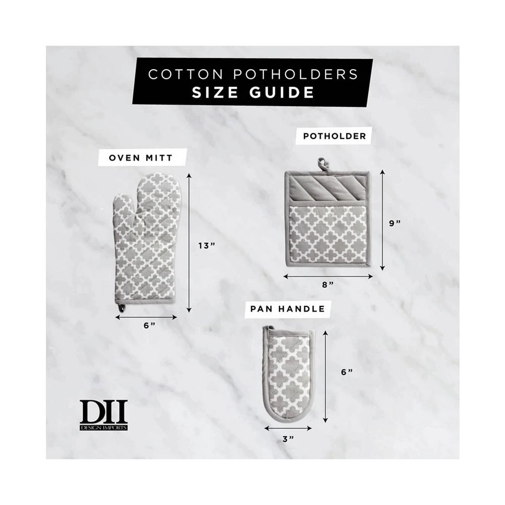 商品Design Imports|Lattice Oven Mitt Potholder Set,价格¥276,第5张图片详细描述